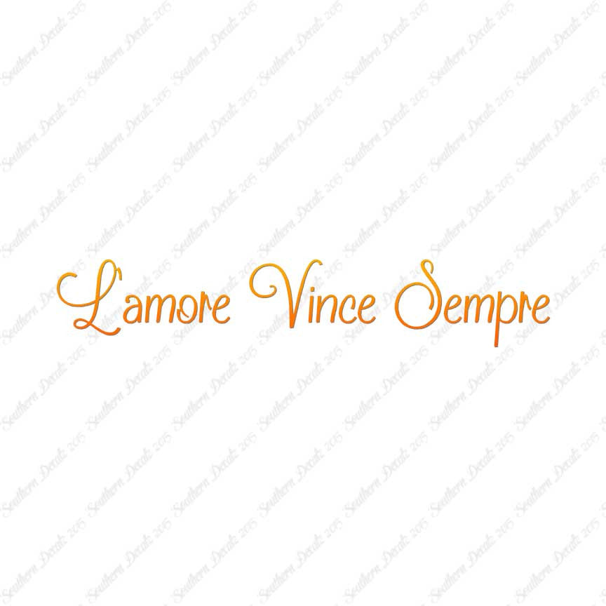 Italian L'Amore Vince Sempre