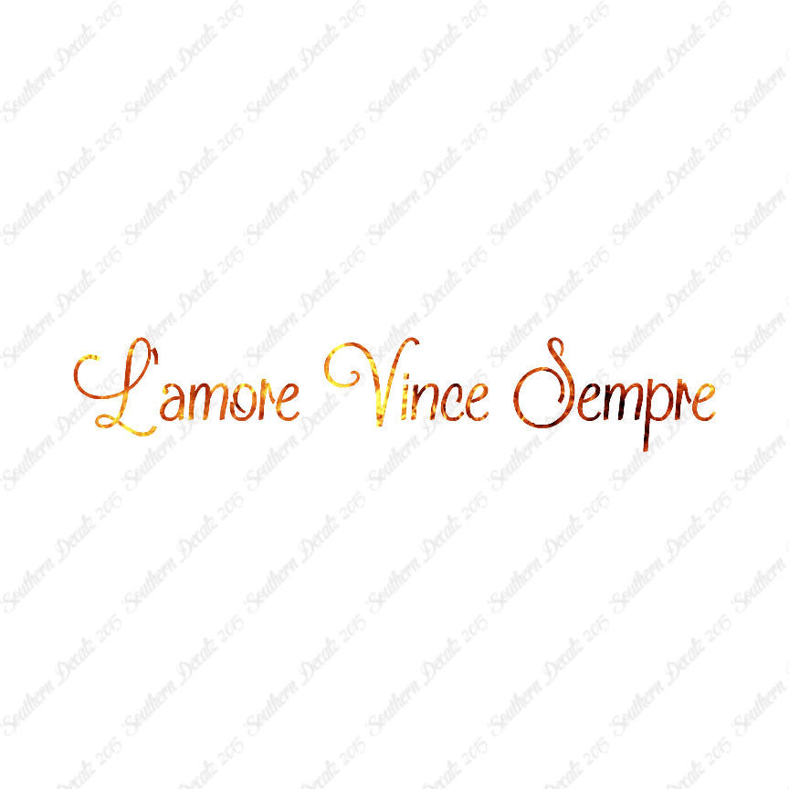 Italian L'Amore Vince Sempre