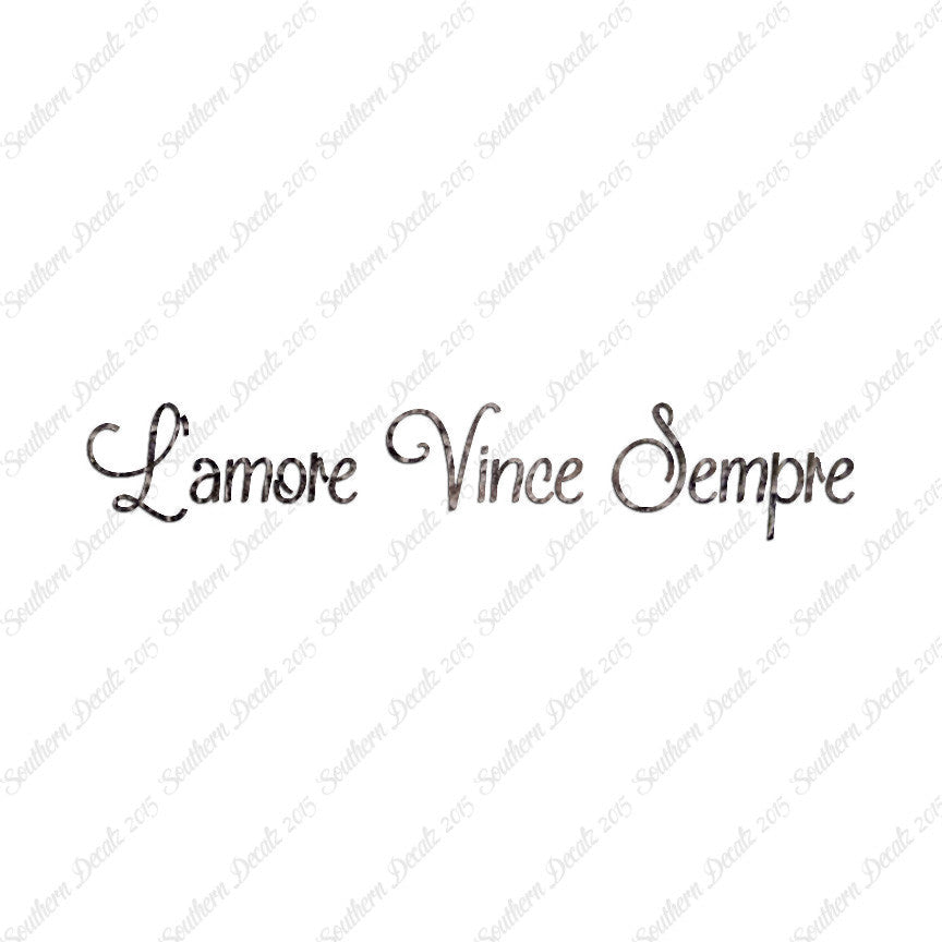 Italian L'Amore Vince Sempre
