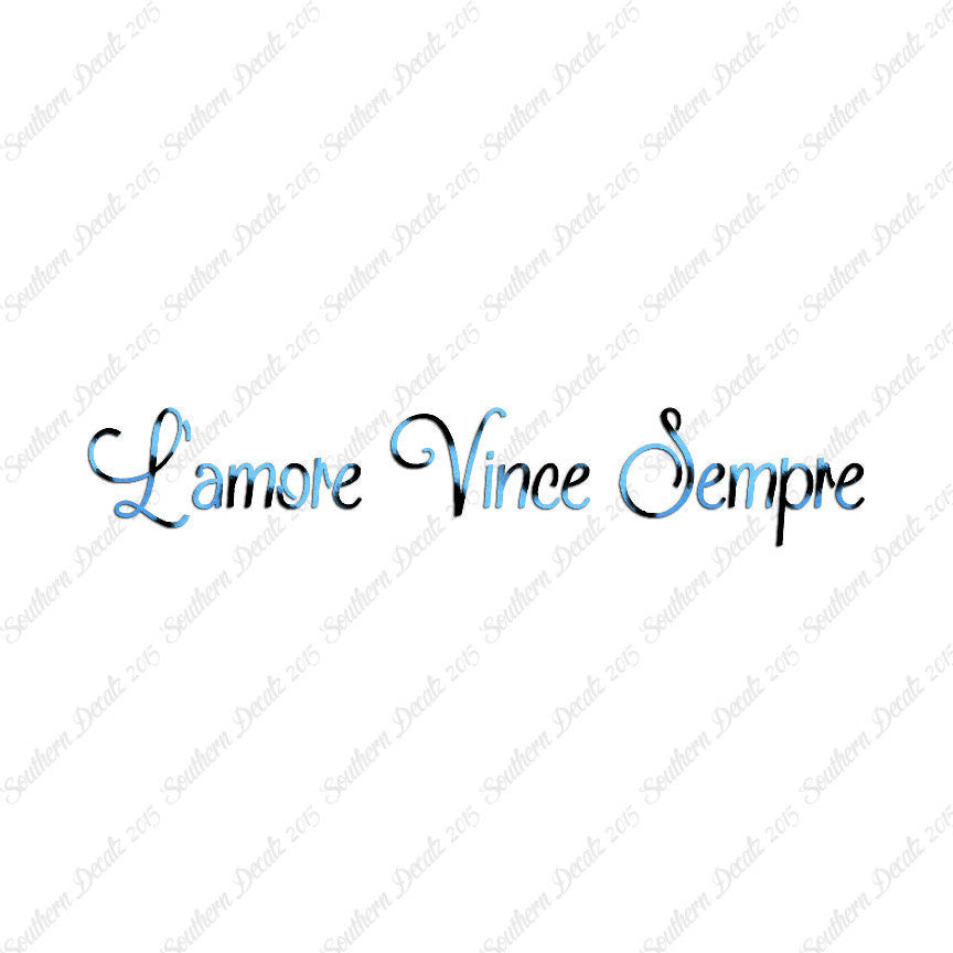 Italian L'Amore Vince Sempre