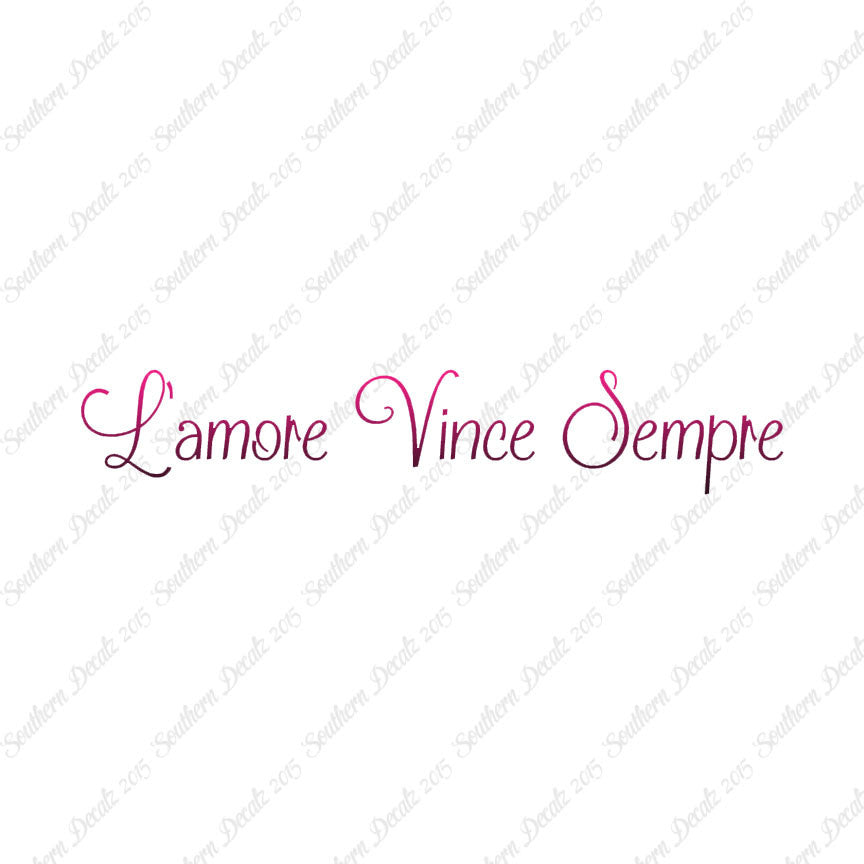Italian L'Amore Vince Sempre