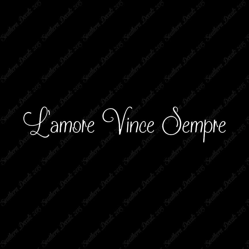 Italian L'Amore Vince Sempre