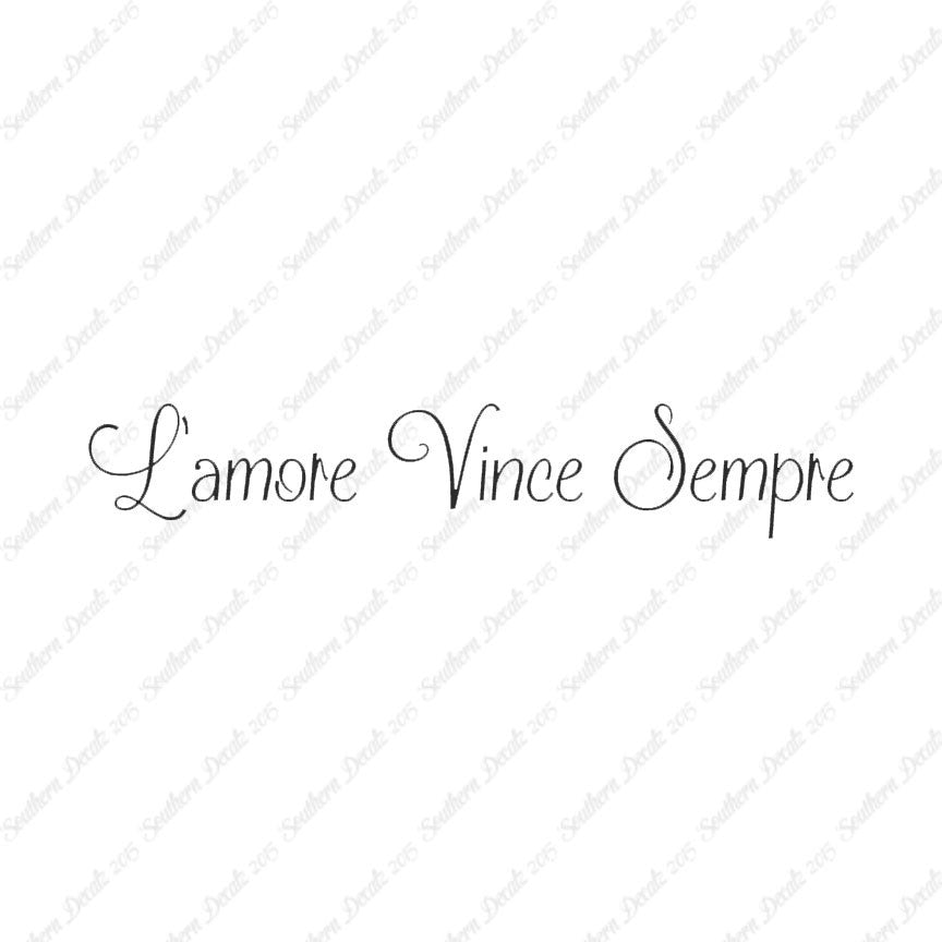 Italian L'Amore Vince Sempre
