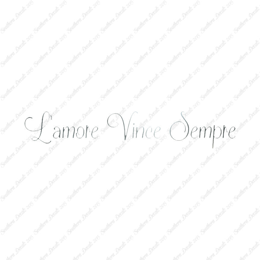 Italian L'Amore Vince Sempre