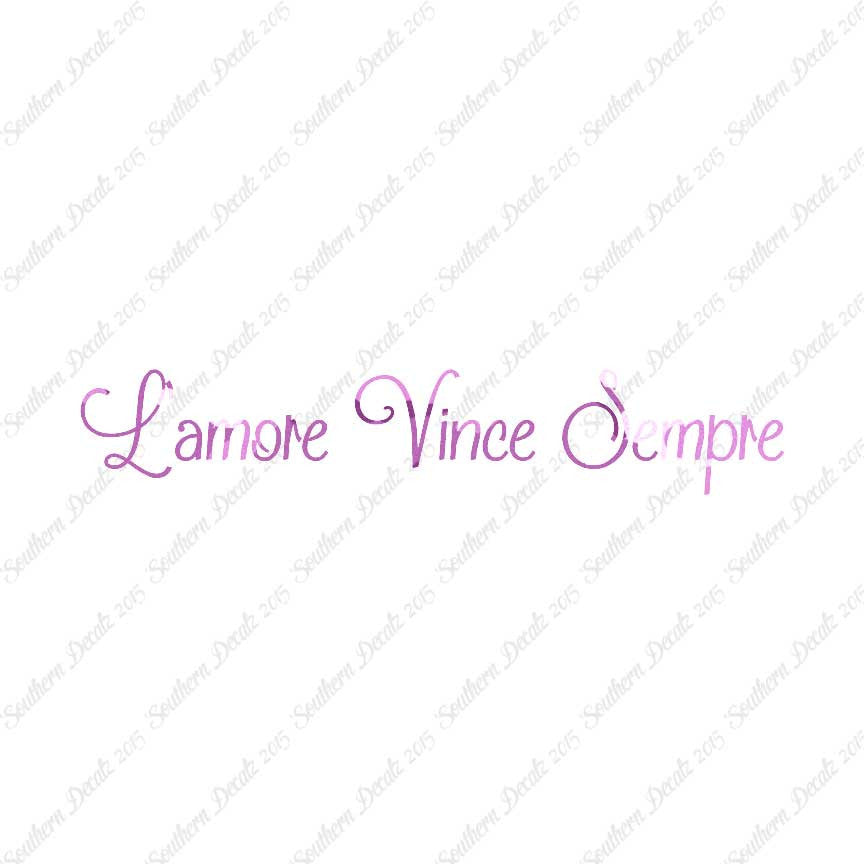 Italian L'Amore Vince Sempre