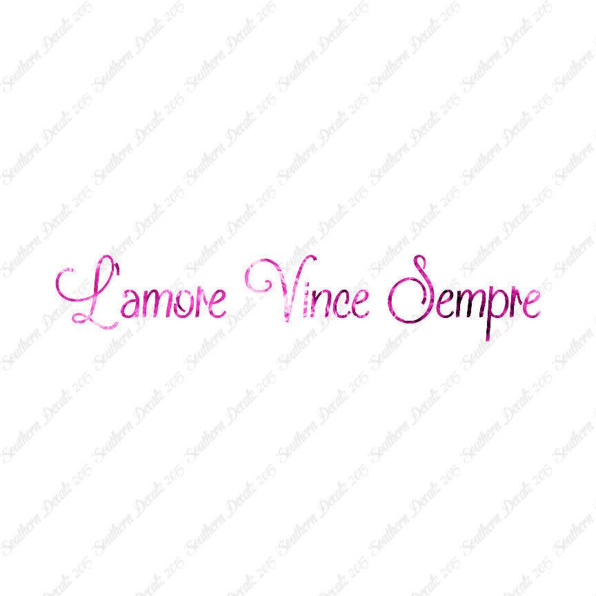Italian L'Amore Vince Sempre