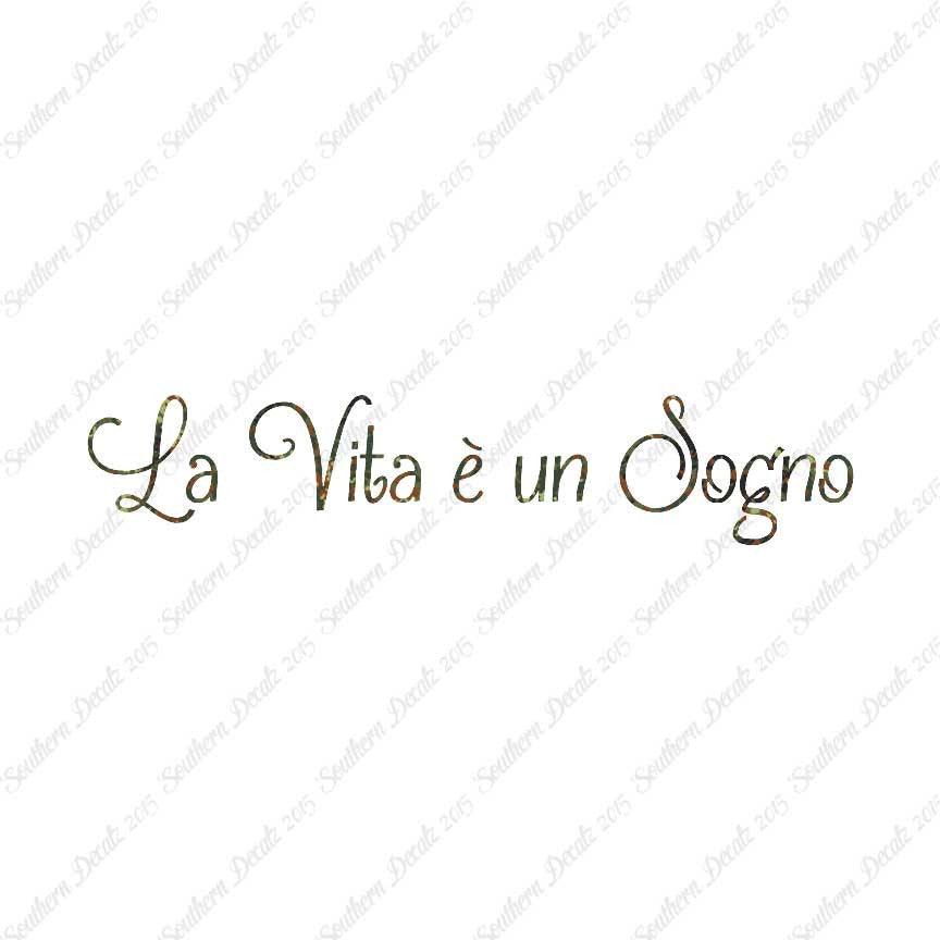 Italian La Vita E Un Sogno