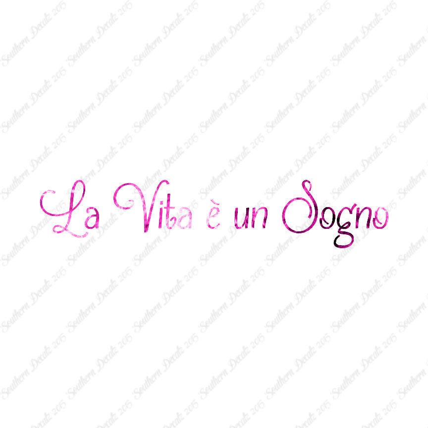 Italian La Vita E Un Sogno