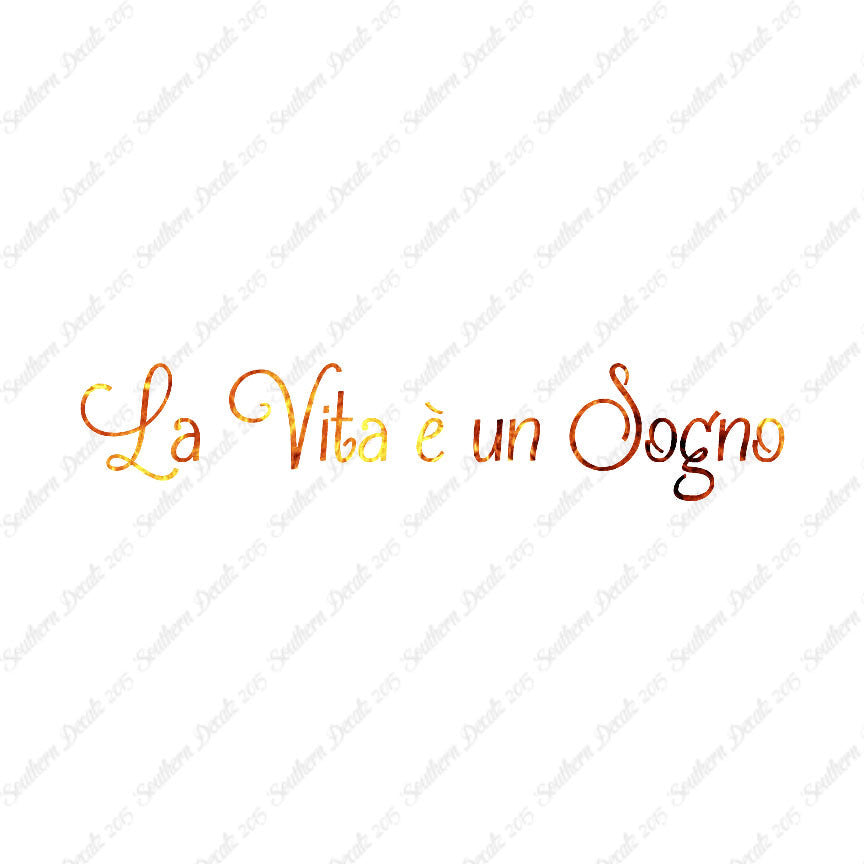 Italian La Vita E Un Sogno