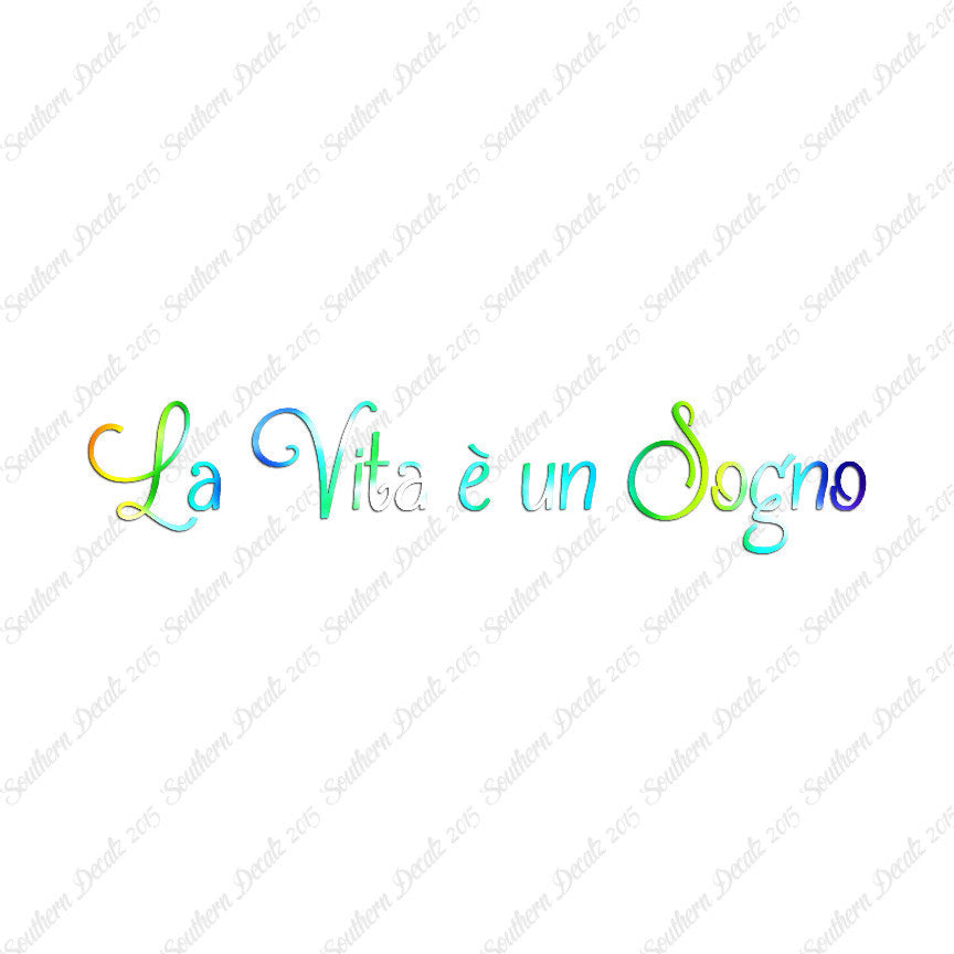 Italian La Vita E Un Sogno