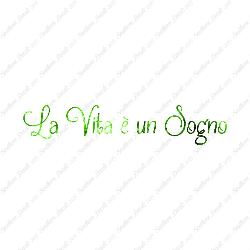 Italian La Vita E Un Sogno