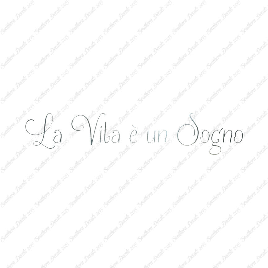 Italian La Vita E Un Sogno