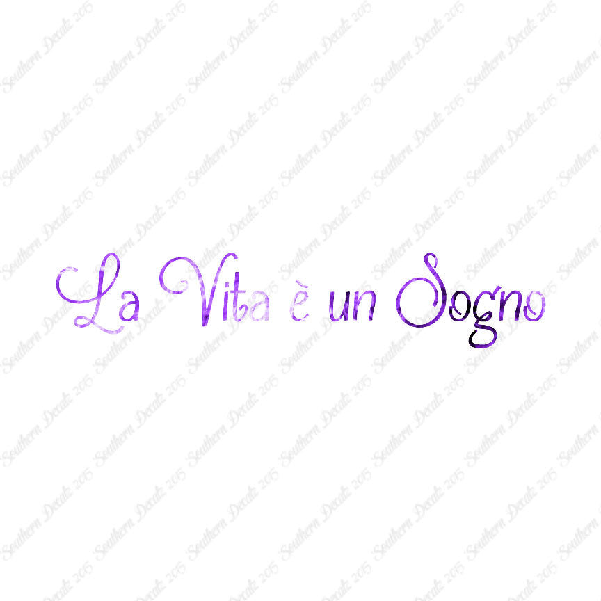 Italian La Vita E Un Sogno