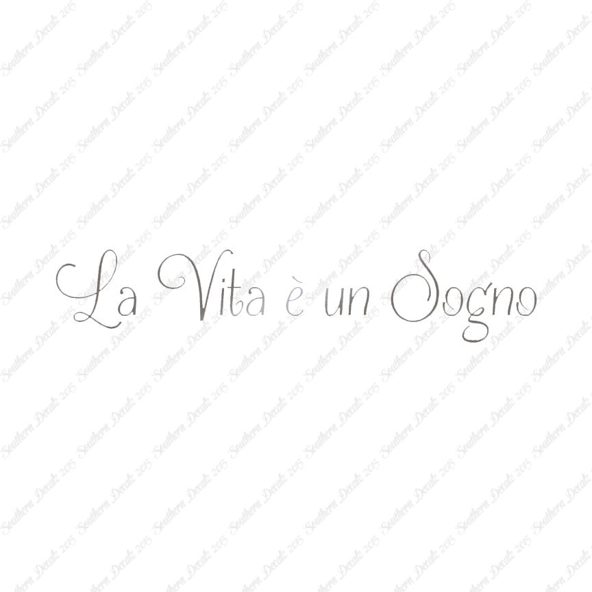 Italian La Vita E Un Sogno
