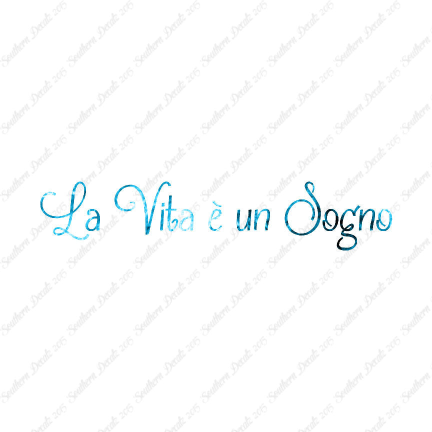 Italian La Vita E Un Sogno