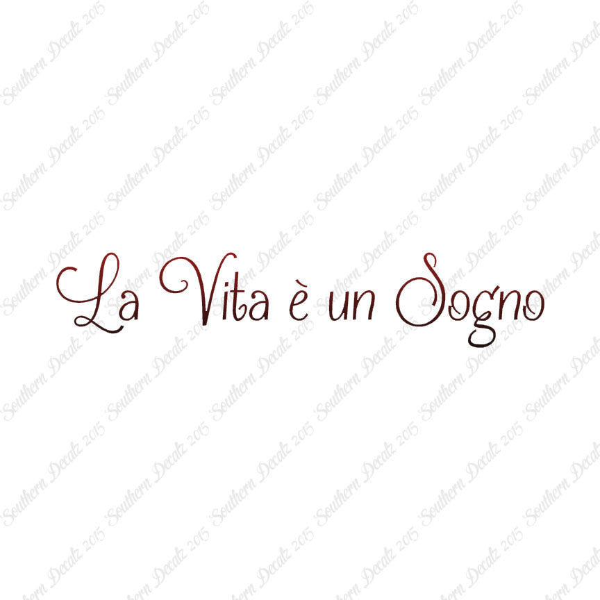 Italian La Vita E Un Sogno