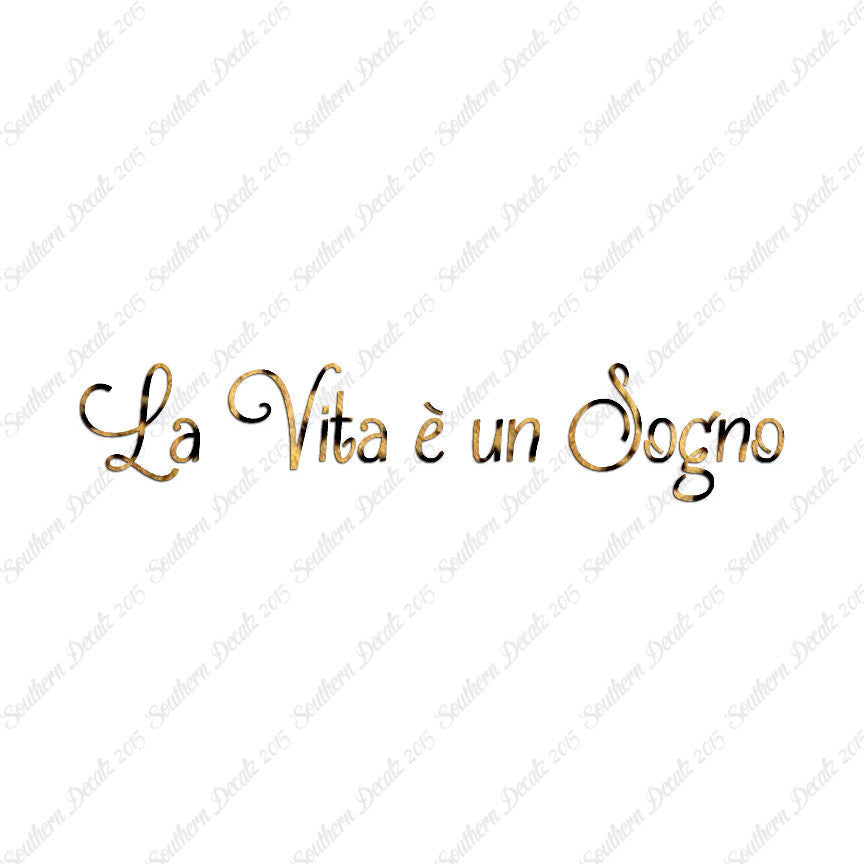 Italian La Vita E Un Sogno