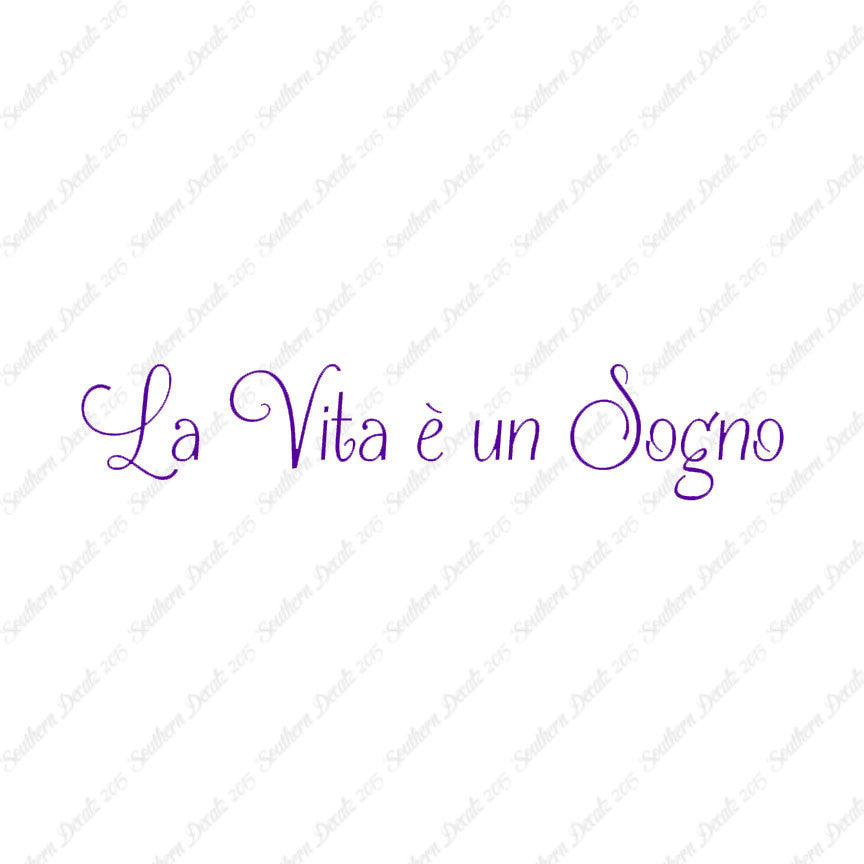 Italian La Vita E Un Sogno