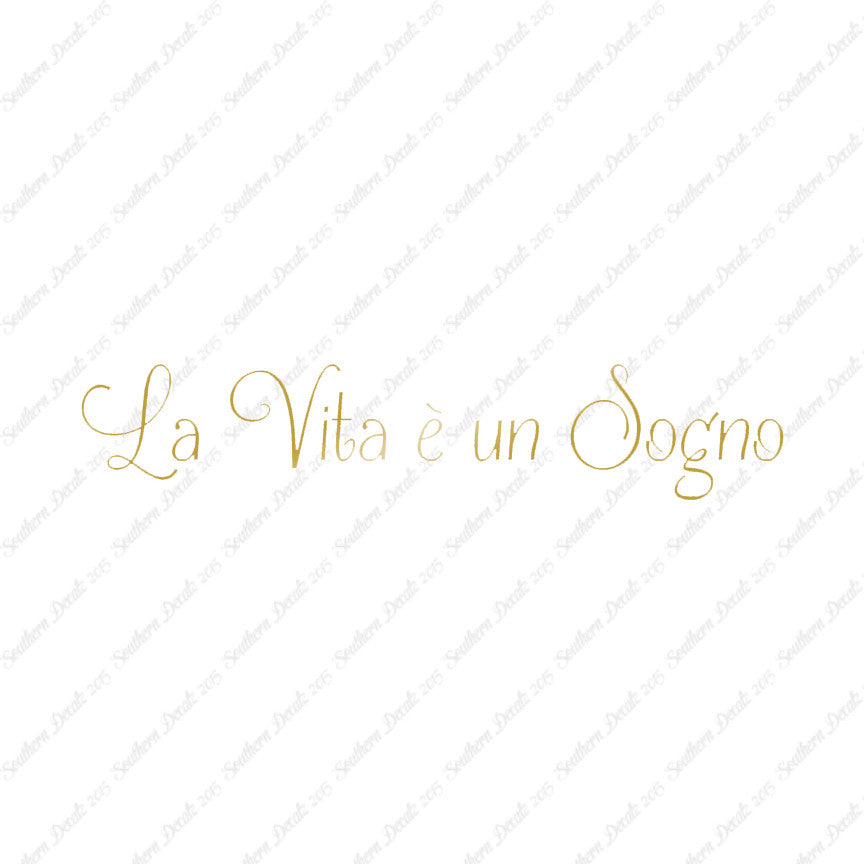 Italian La Vita E Un Sogno