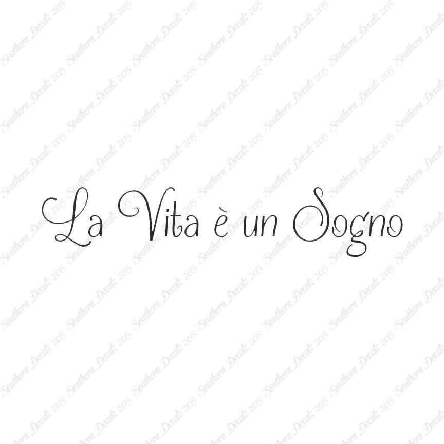 Italian La Vita E Un Sogno