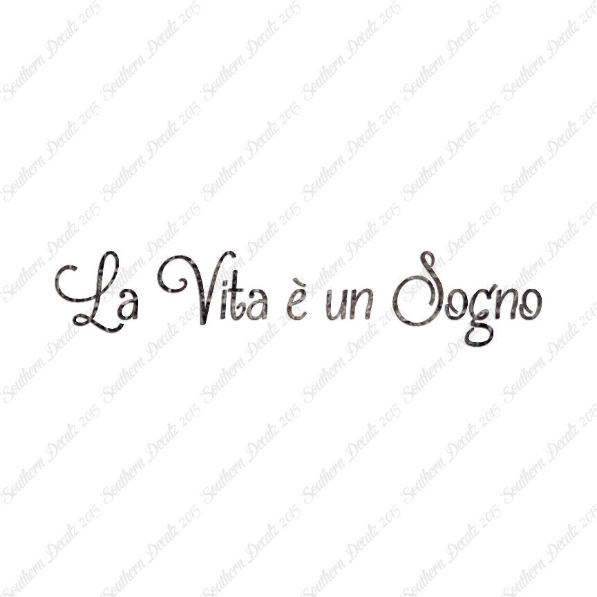 Italian La Vita E Un Sogno