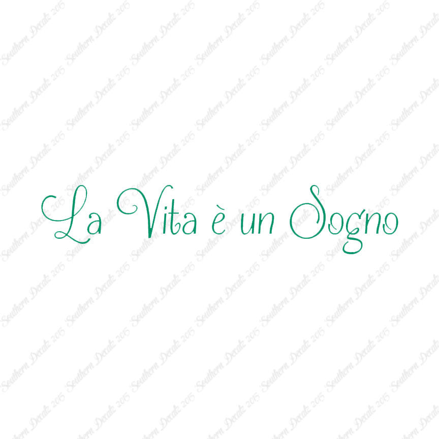 Italian La Vita E Un Sogno