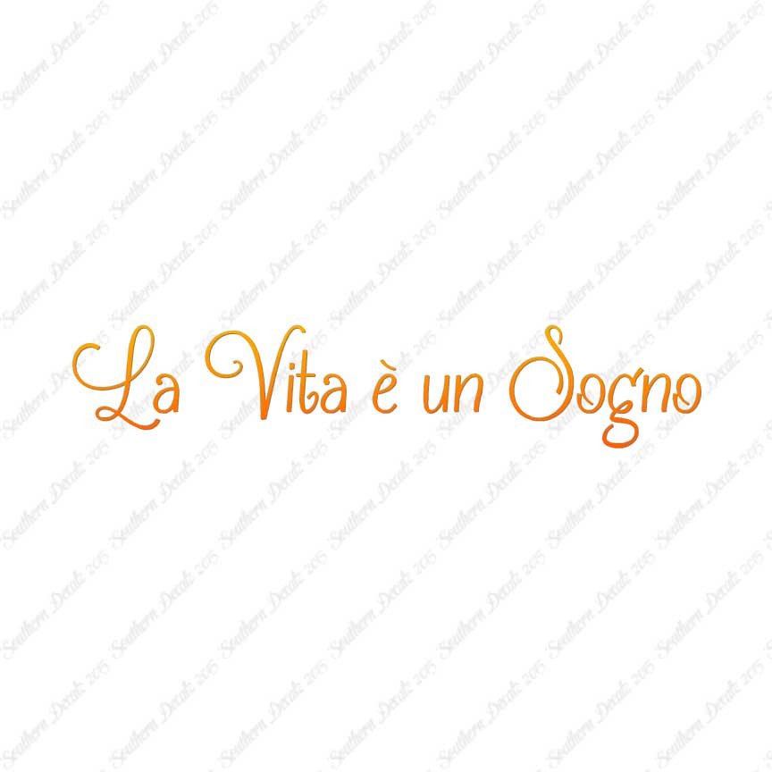 Italian La Vita E Un Sogno