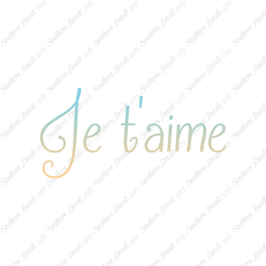 French Je T'Aime