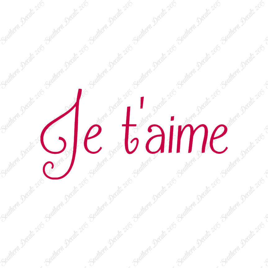 French Je T'Aime