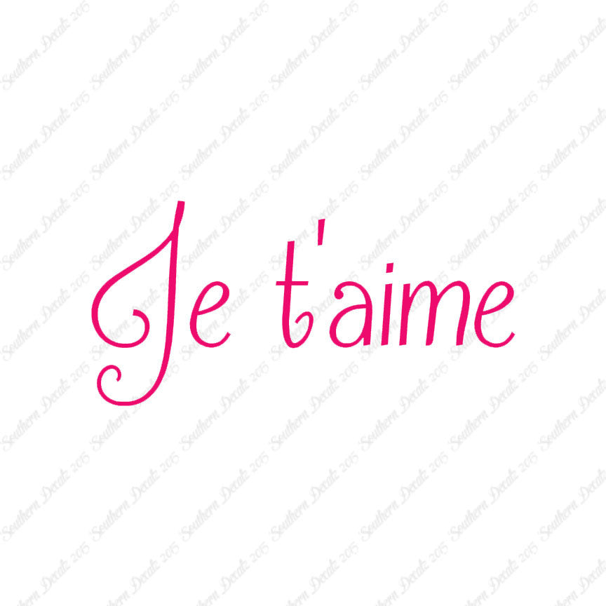 French Je T'Aime