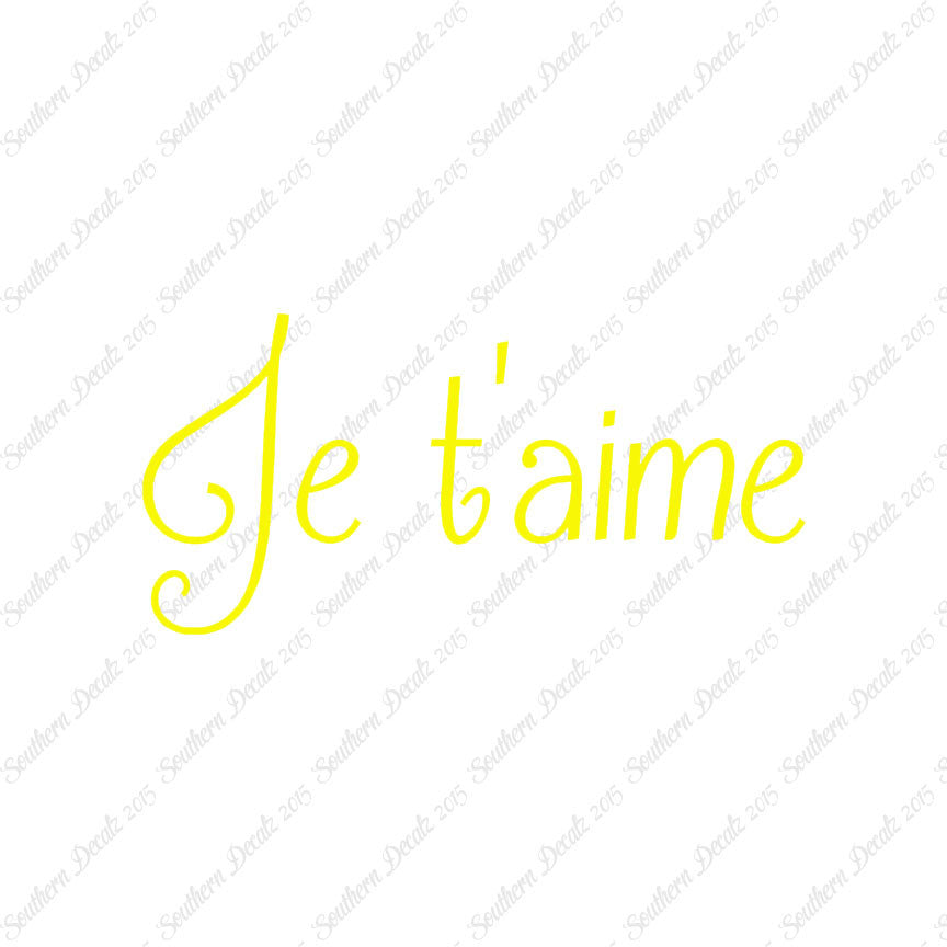 French Je T'Aime