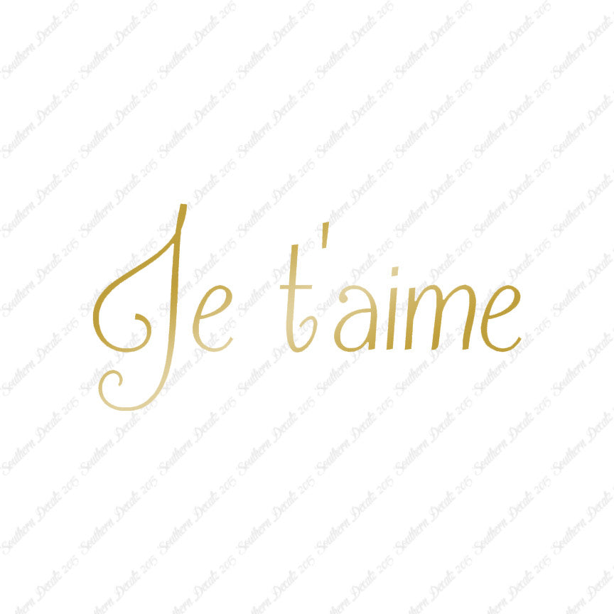 French Je T'Aime