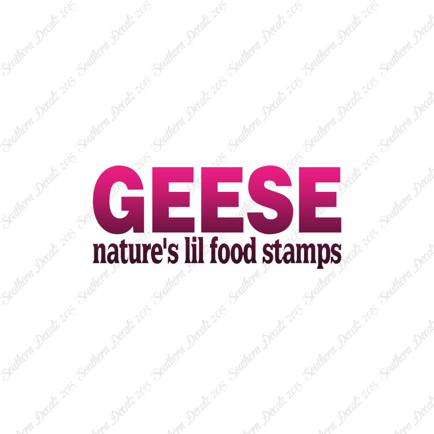 Geese Natures Food Stamps