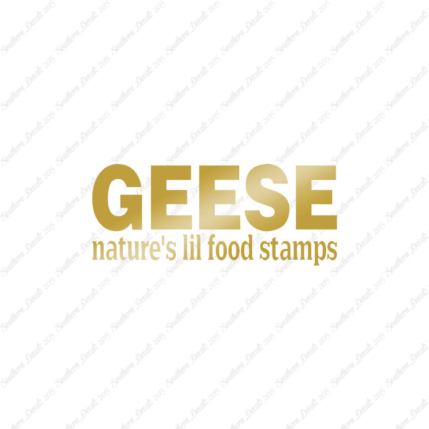 Geese Natures Food Stamps