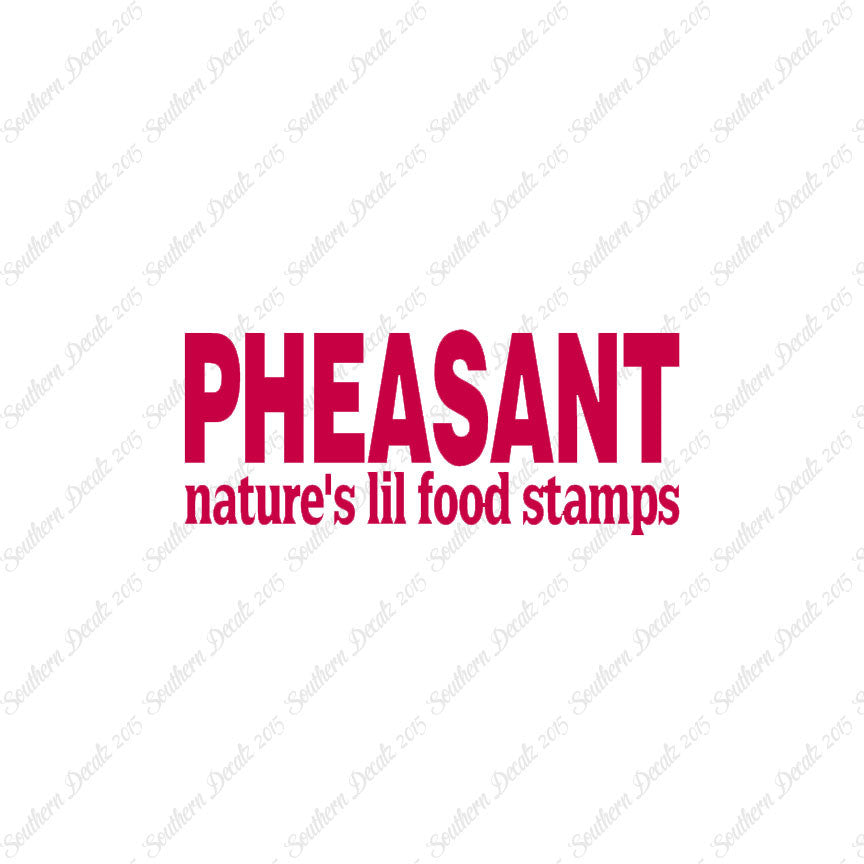 Pheasant Natures Food Stamps