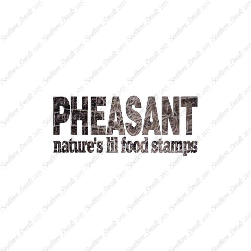 Pheasant Natures Food Stamps