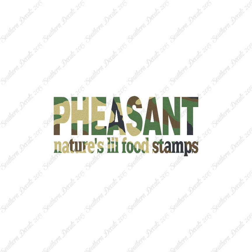 Pheasant Natures Food Stamps