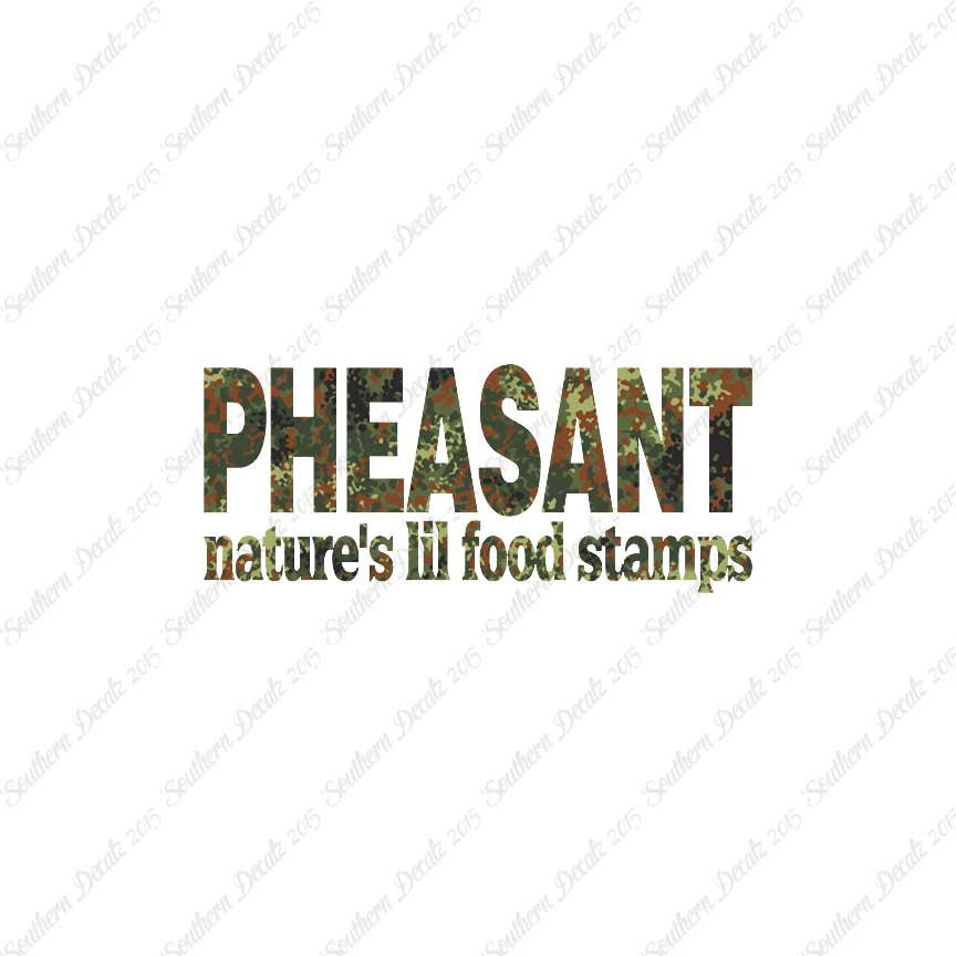 Pheasant Natures Food Stamps
