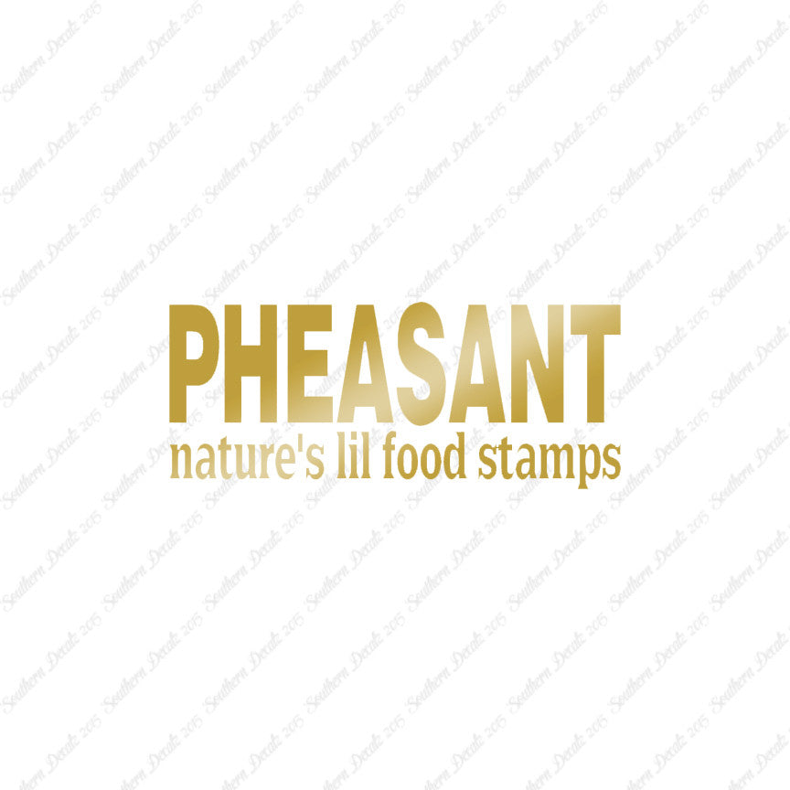 Pheasant Natures Food Stamps