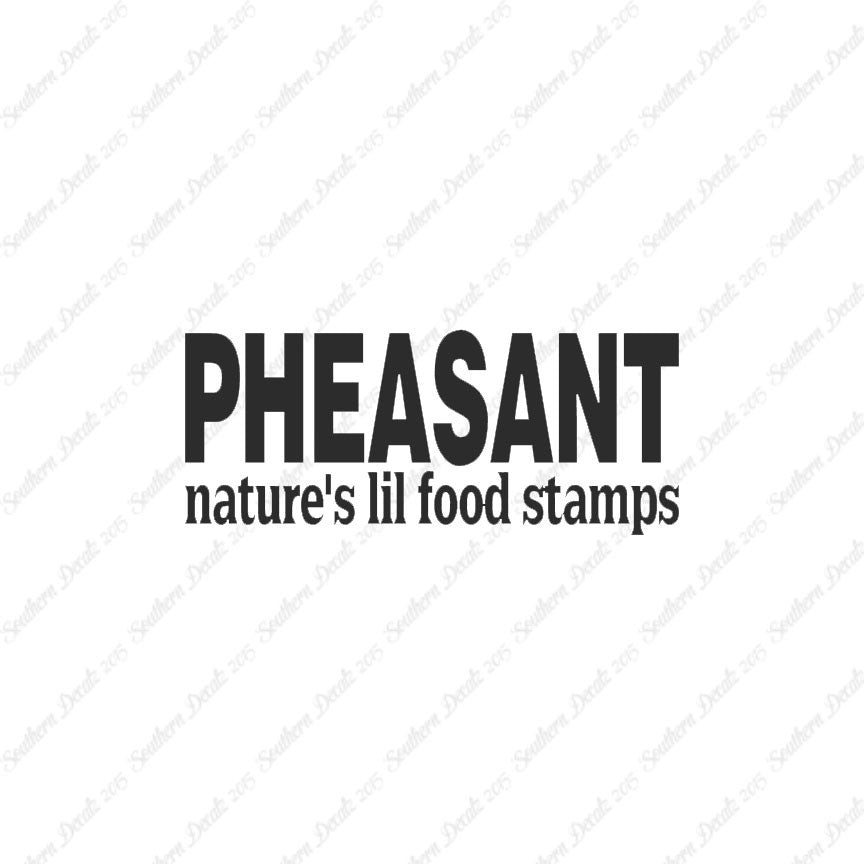 Pheasant Natures Food Stamps