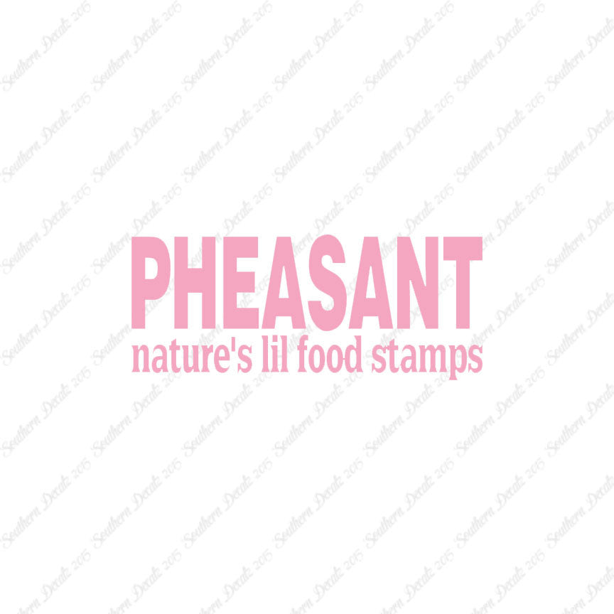 Pheasant Natures Food Stamps