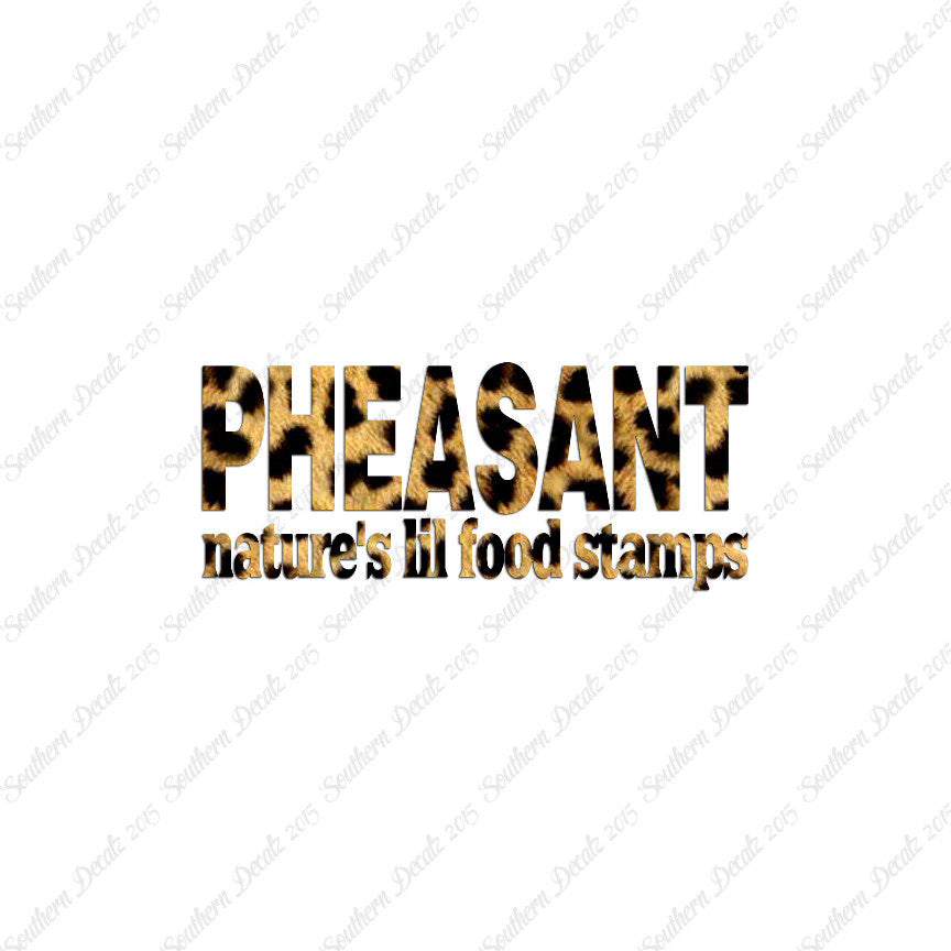 Pheasant Natures Food Stamps