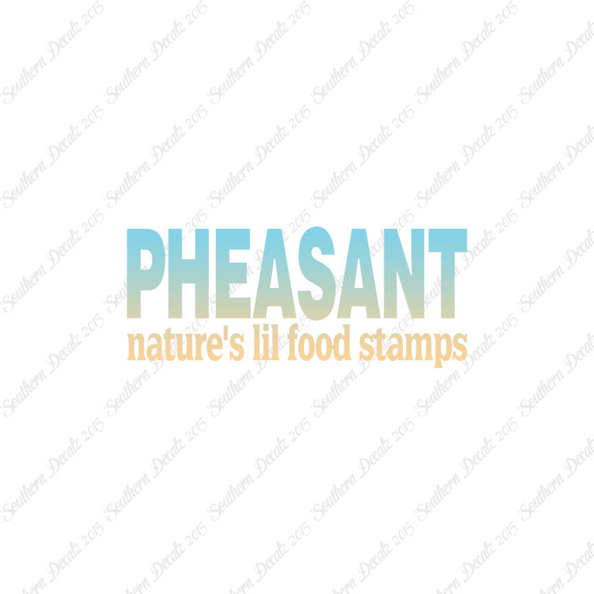 Pheasant Natures Food Stamps