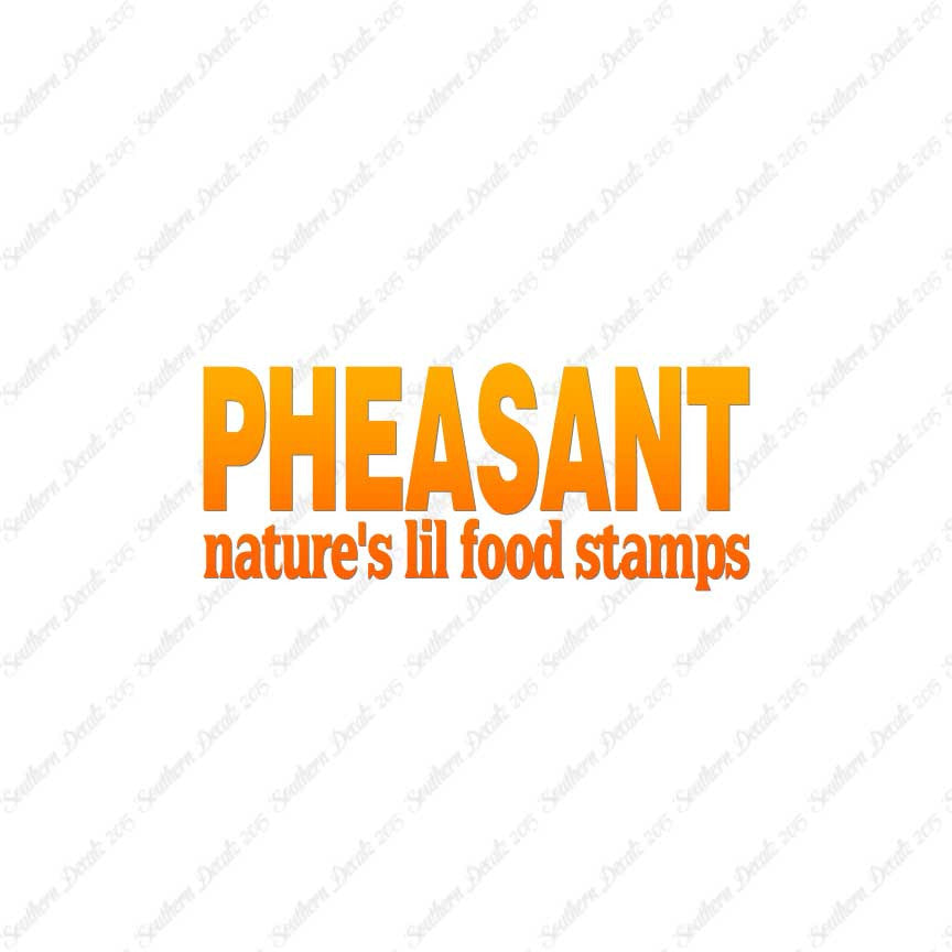 Pheasant Natures Food Stamps