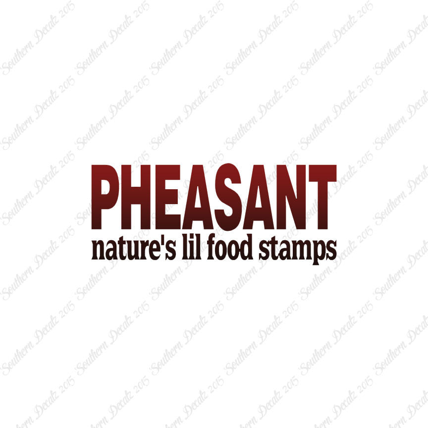 Pheasant Natures Food Stamps