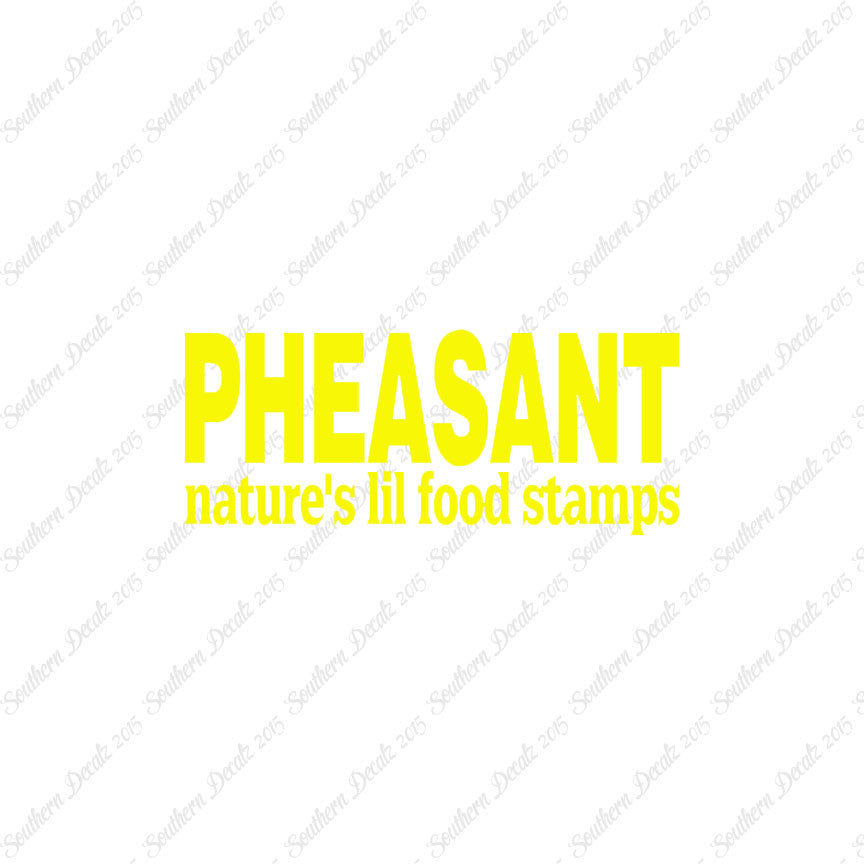 Pheasant Natures Food Stamps