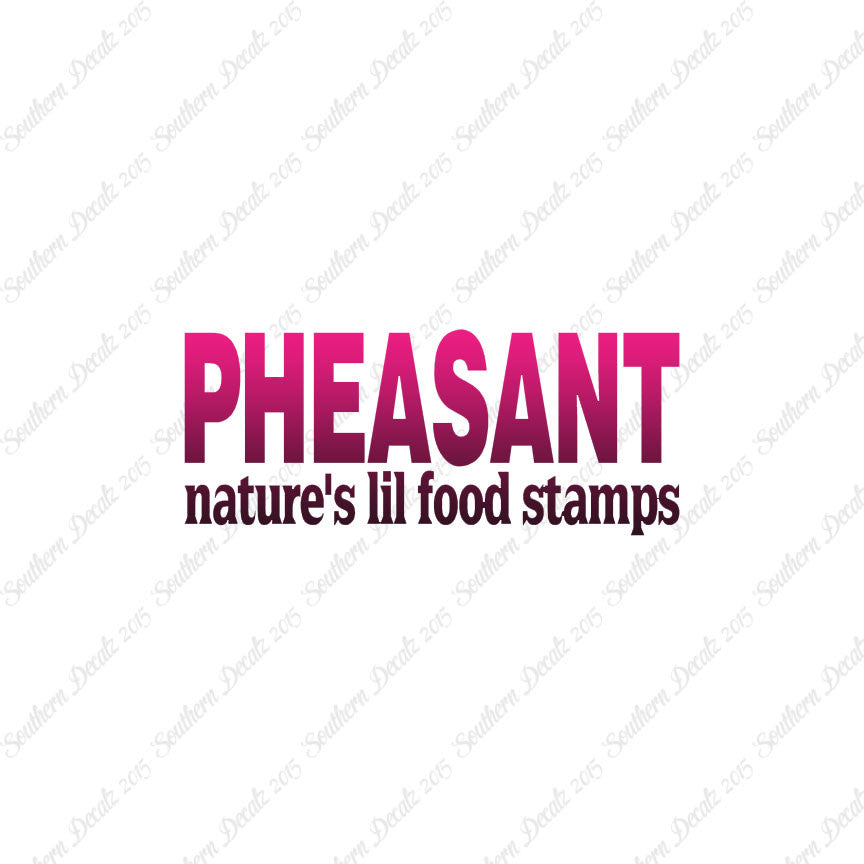 Pheasant Natures Food Stamps