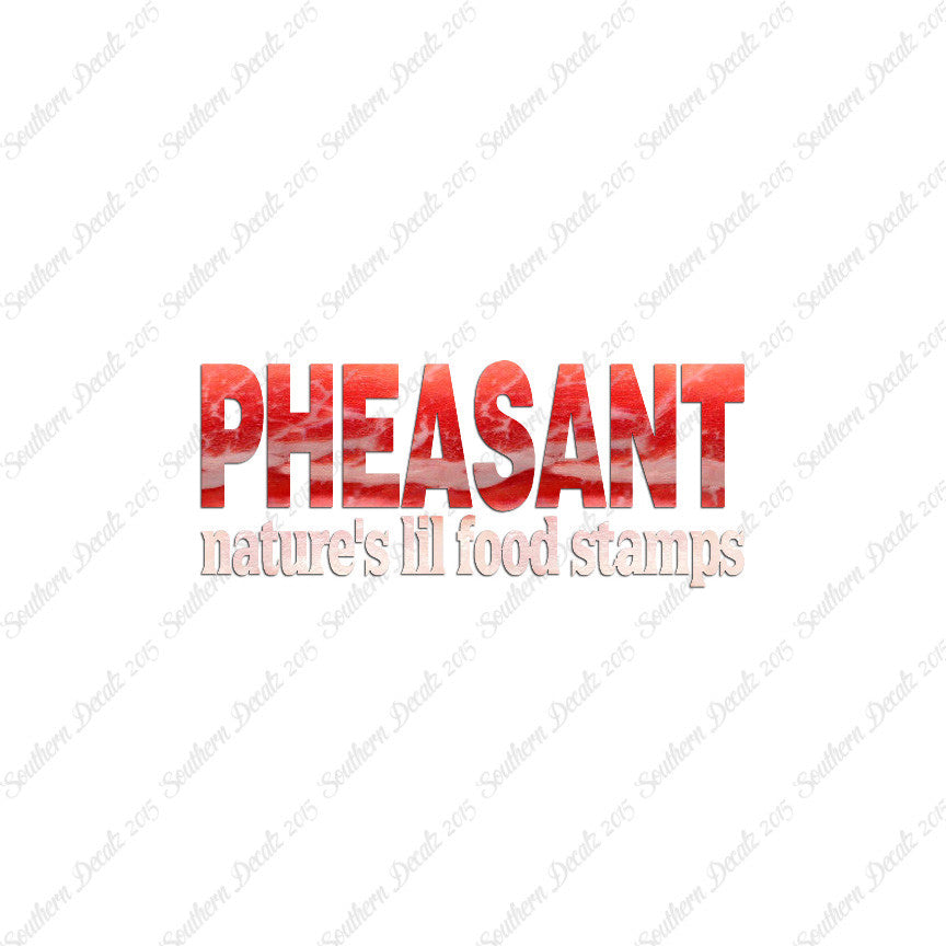 Pheasant Natures Food Stamps
