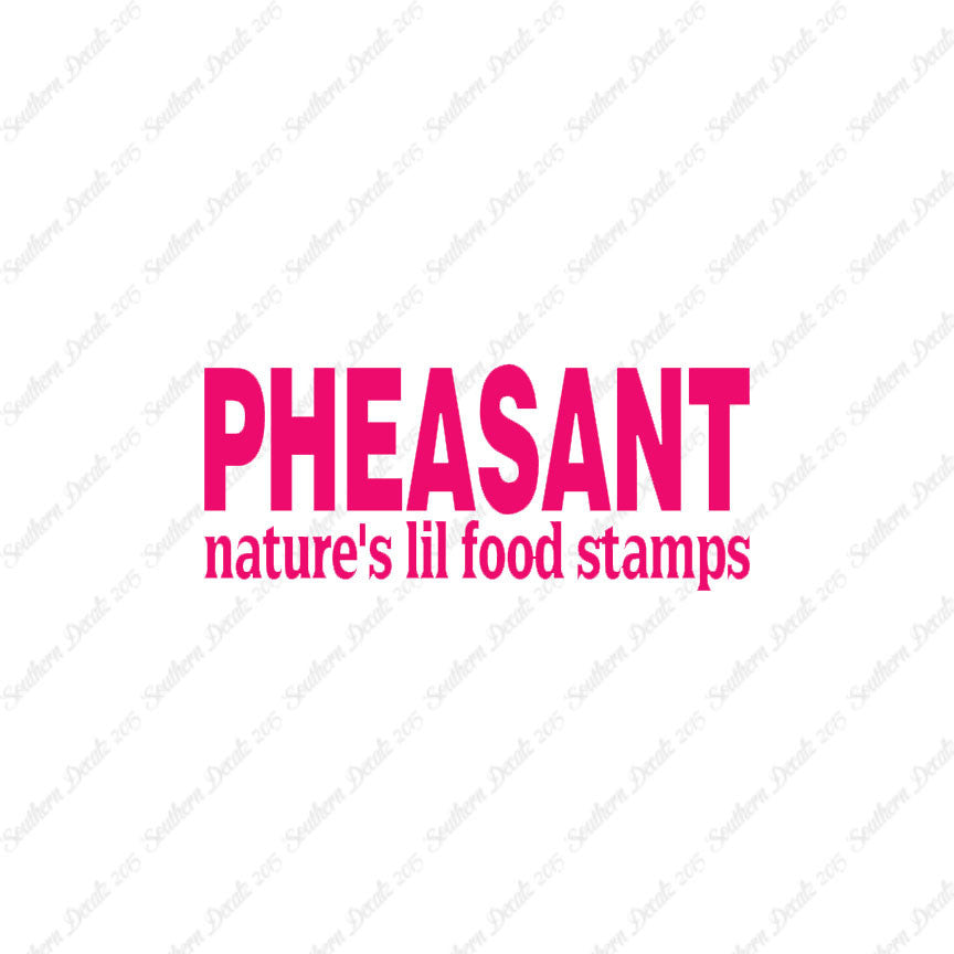 Pheasant Natures Food Stamps
