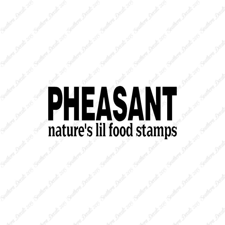 Pheasant Natures Food Stamps
